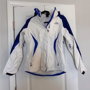 The North Face White and Blue Women's Ski Jacket